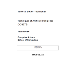 COS3751 Assignment 3 Solutions Guidelines 2024