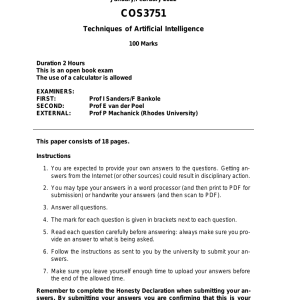 COS3751 Jan/Feb 2022 Past Exam Paper