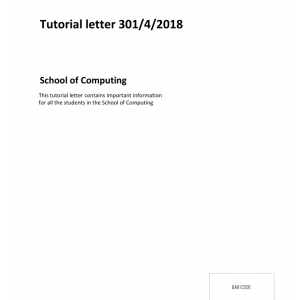 COS3751 May/June 2018 Past Exam Paper (Special)