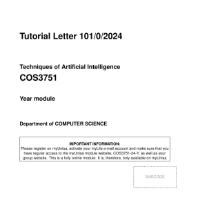 COS3751 Tutorial Letter 101 2024