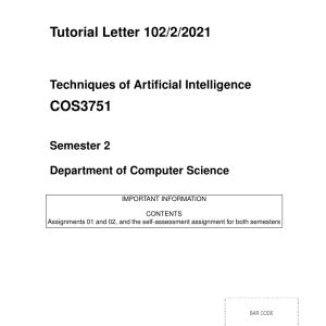 COS3751 Tutorial Letter 102 2021