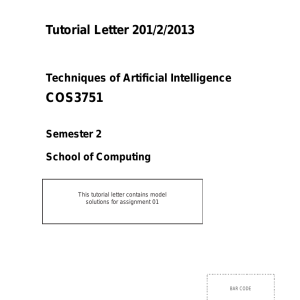 COS3751 Tutorial Letter 201 Semester 2 2013